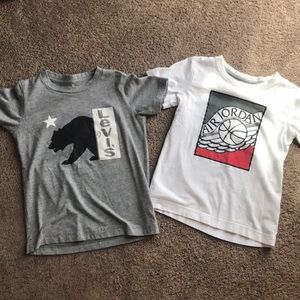Boys Levi and air jordan shirt